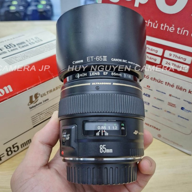 ỐNG KÍNH CANON 85 F1.8 USM rất đẹp. 99%. FULLBOX