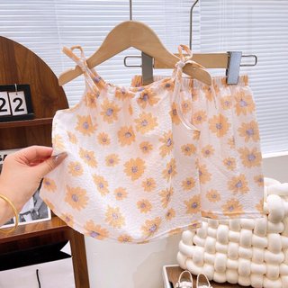 Bộ áo dây quần đùi họa tiết mát mẻ hoa nhí xinh xắn