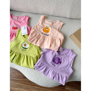 (9-27kg) Set 2 váy sát nách bé gái in hình quả