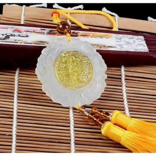 Khánh treo xe ô tô đá ngọc tự nhiên khắc chữ bình an
