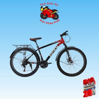 Xe đạp địa hình người lớn phanh đĩa 24, 26 inch nhiều thương hiệu