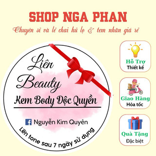 Kt: 8cm, combo 100 tem giấy ảnh, tem nhựa sữa, tem trong kem body, cốt, trộn kt: 8cm
