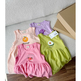 (9-27kg) Set 2 váy sát nách bé gái in hình quả
