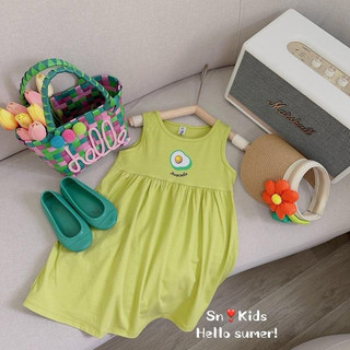 (9-27kg) Set 2 váy sát nách bé gái in hình quả