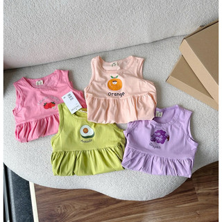 (9-27kg) Set 2 váy sát nách bé gái in hình quả