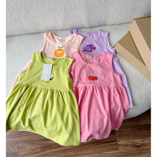 (9-27kg) Set 2 váy sát nách bé gái in hình quả
