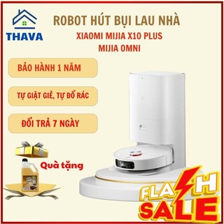Robot hút bụi lau nhà tự giặt giẻ XiaoMi Mijia Omni/ Xiaomi X10 plus App Quốc tế