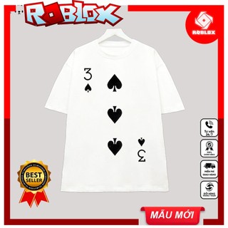 Áo thun in hình lá bài ngày tết, áo 3 bích, nhiều lá cờ | roblox store