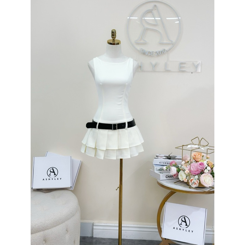 Váy balo tầng kèm belt 𝐀𝐒𝐇𝐘𝐋𝐄𝐘