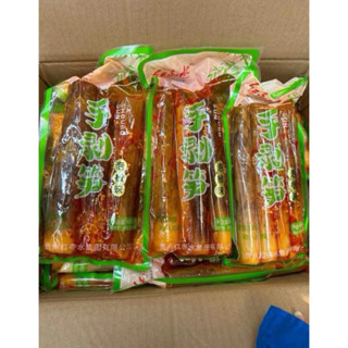 Măng trúc cay Tứ Xuyên nguyên vỏ ngâm ớt xanh gói to 400gam