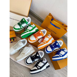 Giày lv charm full pk, giày lv charm béo, giày lv cam, giày lv charm xanh biển, giày lv charm xanh lá