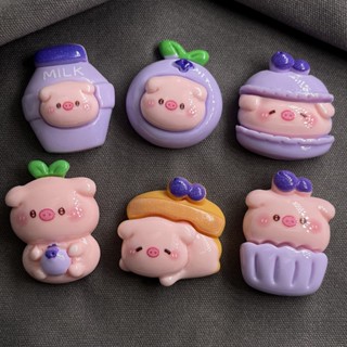 Charm Gắn Dép Crocs, Sticker Jibbitz Hình Con Lợn, Heo Tím Dễ Thương Trang Trí DIY, Toploader