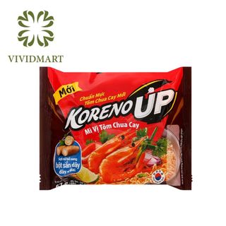 -paldovina - mì korenoup tôm chua cay - 67g/gói - mì koreno up hương vị tôm chua cay - mì koreno up tôm chua cay