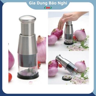 Dụng cụ dập hành tỏi ớt inox, máy xay tỏi ớt bằng tay cán dài ,máy xay tỏi ớt cầm tay mini