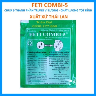 Phân Bón Lá Vi Lượng FETICOMBI 5, Phân Vi Lượng Thái Lan Chalate(-) Fetrilon combi cho cây trồng (2gr)