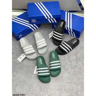 Dép Nam Cao Cấp full box -  Dép Quai Ngang Adidass Có Hộp Tặng Kèm