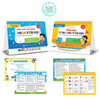 Sách - Bộ Công Thức Giải Nhanh Toán Cấp một 5.0 và Tổng Hợp Kiến Thức Tiếng Anh Tiểu Học 5.0 cho Bé
