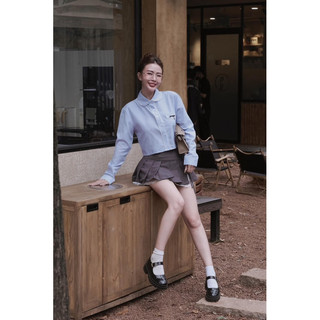 Set áo sơ mi kẻ cv phối ren 𝐀𝐒𝐇𝐘𝐋𝐄𝐘