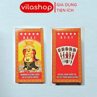 Bộ bài chắn thần tài, bài chắn cô tiên 100 cây tráng nhựa hai mặt cao cấp, best 5 sao
