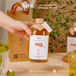 RƯỢU MƠ  Trái Cây Lên Men Refill Rượu Vang Mơ Ngâm Nồng Độ Nhẹ 19% - Chai 500ml