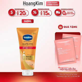 Sữa dưỡng thể vaseline gluta hya chống nắng dưỡng trắng da 70x 260ml