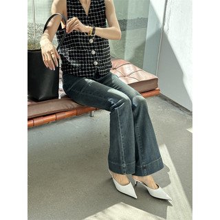 Giày Mule cao gót mũi nhọn