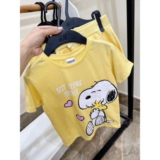 Bộ Hè Bé Gái Snoopy Vàng