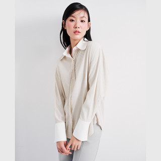 Sơ mi bamboo phối cổ tay dáng oversize vừa có size - Chất vải Bamboo mềm mại, thoáng mát, kháng khuẩn tốt và ít nhăn