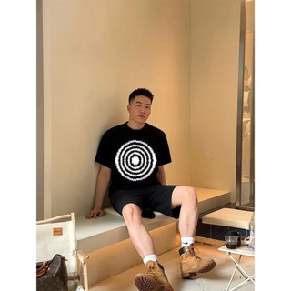 Áo Thun Nam 100% Cotton Lạnh In Hình Vòng Tròn