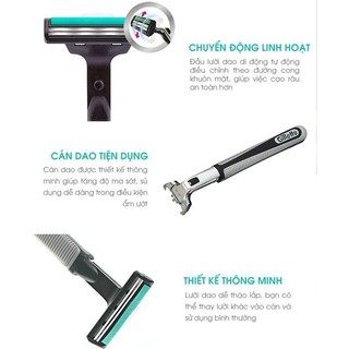 Bàn Cạo Râu Gillette Vector 2 Lưỡi Cao Cấp
