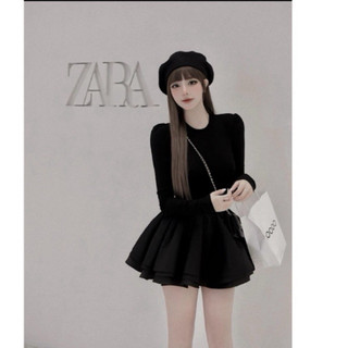 VÁY THUN PHỐI TACTA XOÈ TAY DÀI CHẤT ĐẸP MS27881