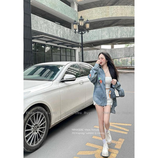 Sơ mi jean vịt dấu quần qcl1