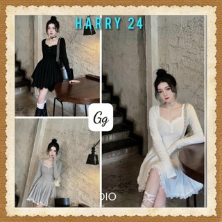 Đầm HotHit Cực Trend Thiết Kê Tay Dài Sang Chảnh Phối Ren Đẹp Lung Linh Cho Nàng