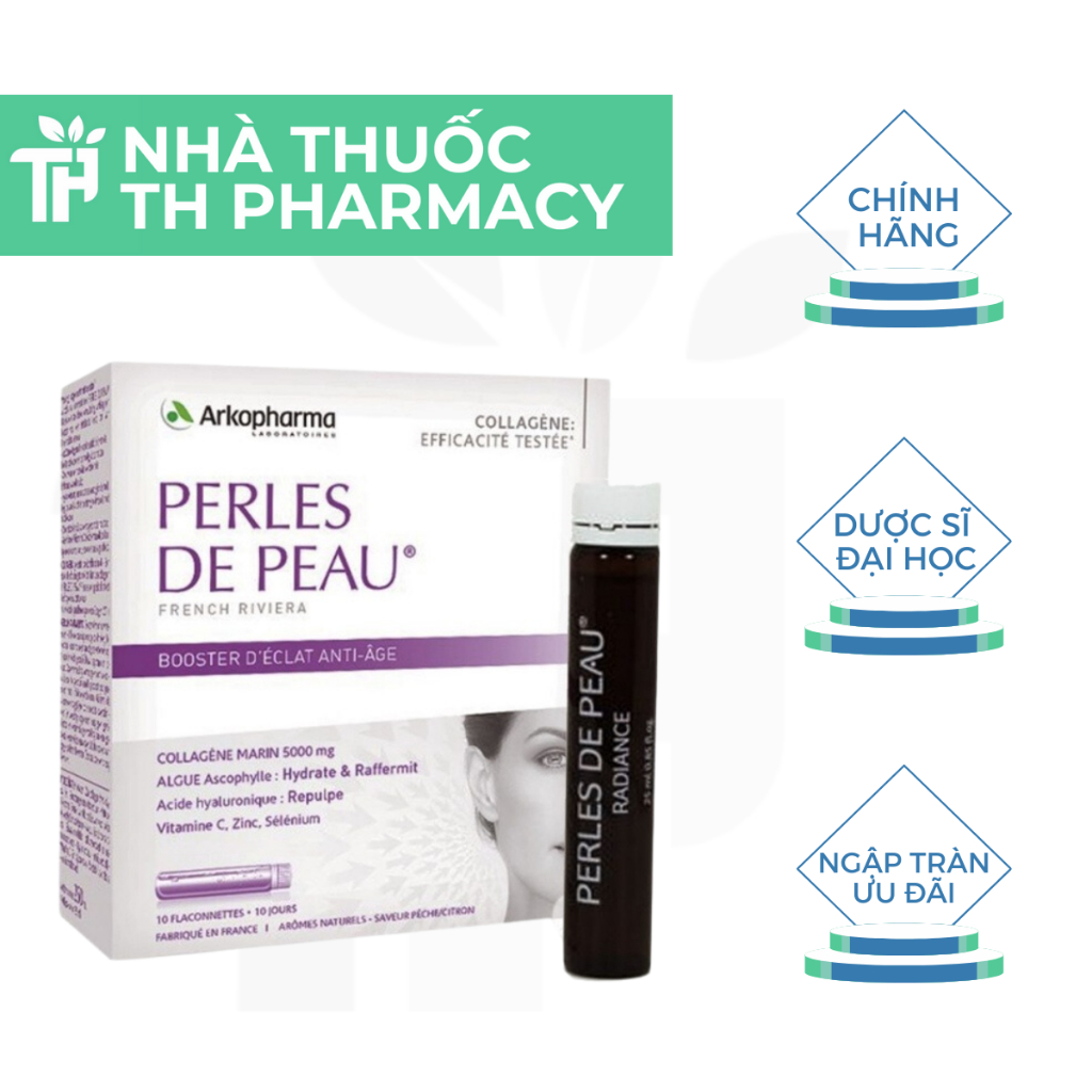 COLLAGEN PERLES DE PEAU [chính hãng] Hỗ Trợ Đẹp Da, Chống Lão Hóa TH Pharmacy