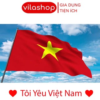 Cờ Tổ Quốc, Lá Cờ Quốc Gia Việt Nam Kích Thước 0.7m x 1m Chất Vải Sợi Phi Bóng Loại Đẹp