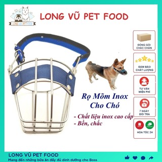 Rọ mõm chó Inox không gỉ size 3 size phù hợp mọi giống chó từ 10 - 60kg, rọ mõm cho chó - Long Vũ Pet Food
