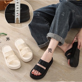 Dép quai nữ dép bánh mì 2 quai ngang đế cao 5 cm thời trang
