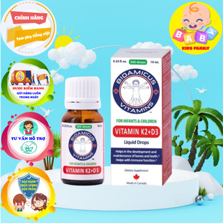 Bioamicus vitamin d3k2mk7 bao kép 10ml
