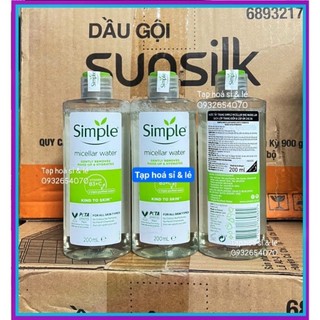 Nước Tẩy Trang Simple Micellar Water 200ml
