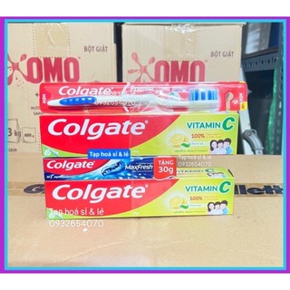 Kem đánh răng Colgate Vitamin C Ngừa sâu răng 170g tặng bàn chải cao cấp