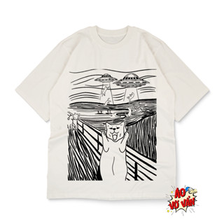 Áo thun local brand Mèo hét Vincent Van Meow | Áo Vớ Vẩn | Cotton 250gsm | Oversize nam nữ