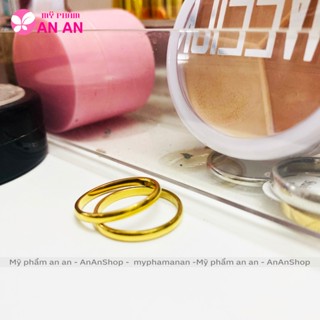  Nhẫn trơn Titan 5 phân mạ vàng không gỉ bền màu thiết kế bắt mắt 