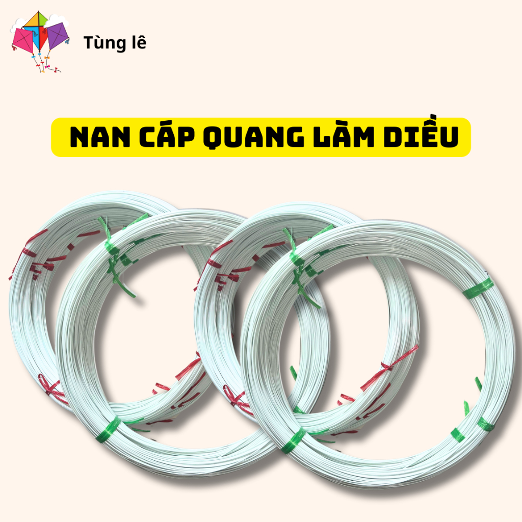 Nan Cáp Quang, Cáp Quang Làm Diều Đủ Size Từ 1 li Đến 4 Li Siêu Bền, Siêu Bóng