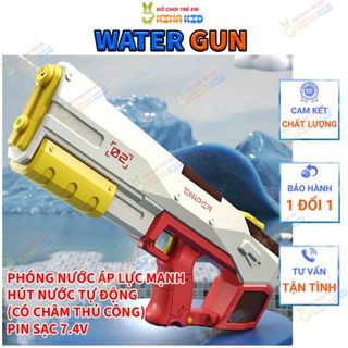 Sung nước điện tự động áp lực cao Sniper, tự động hút nước, có châm bằng tay, tạo áp lực mạnh, pin sạc chống nước