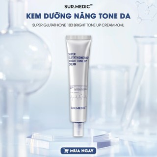 Kem Dưỡng Nâng Tông Trắng Da SURMEDIC Super Glutathione 100 Bright Tone Up Cream 40ml