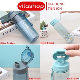 Bình Đựng Nước, Bình Nước Thể Thao 700 ml Chịu Nhiệt Nhựa Tritan Không Mùi An Toàn