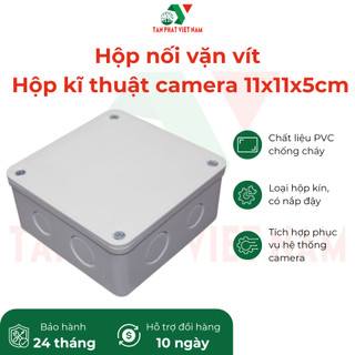 Hộp nối vặn vít - Hộp kĩ thuật camera 11x11x5cm - Phụ kiện hỗ trợ lắp đặt camera