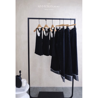 [ĐEN & TRẮNG] QUẦN JEAN LẬT LAI ỐNG SUÔNG BASIC
