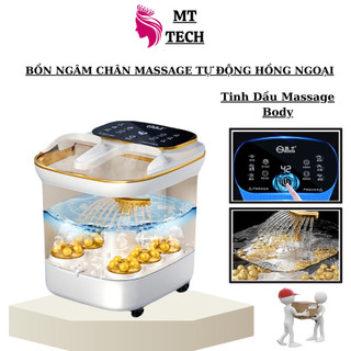 Bồn Ngâm Chân Tự Động Massage Có Sục Khí Có Đèn Hồng Ngoại Máy Ngâm Chân khử Mùi Hôi, Bảo Hành 12Th