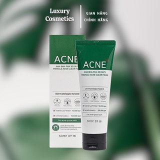 Sửa Rửa Mặt giảm mụn và dầu ACNE Some By Mi AHA-BHA-PHA 30 Days Miracle Acne Clear Foam